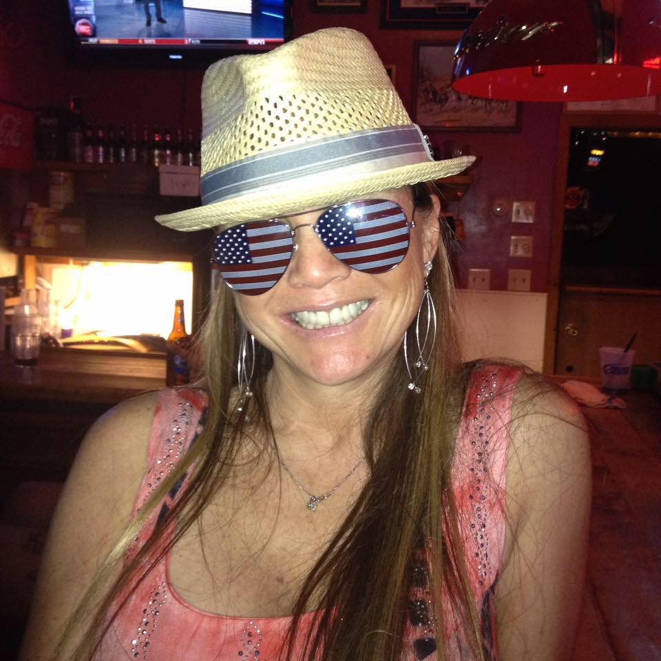 Happy lady wearing glasses