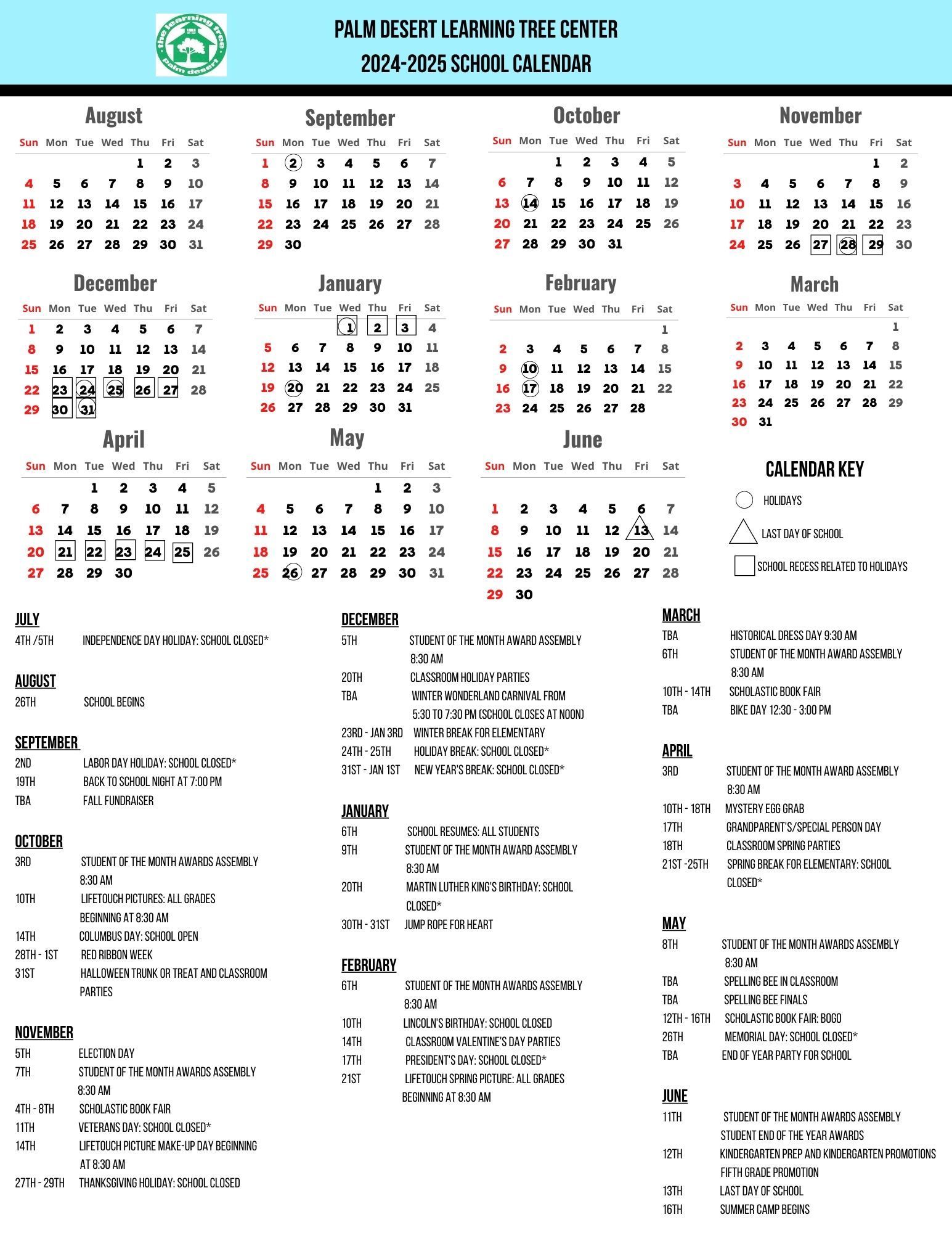 2023-2024 school calendar