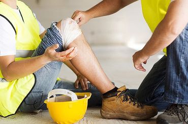 Construction worker has an accident while working