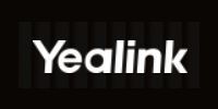 Yealink logo in white on a dark background