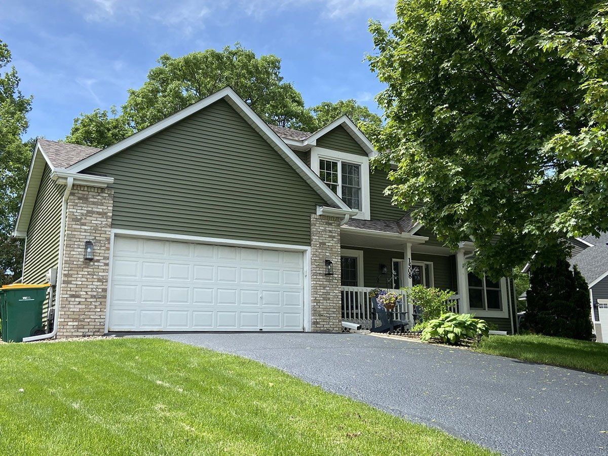 New vinyl siding installed