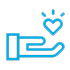 Hand and heart icon