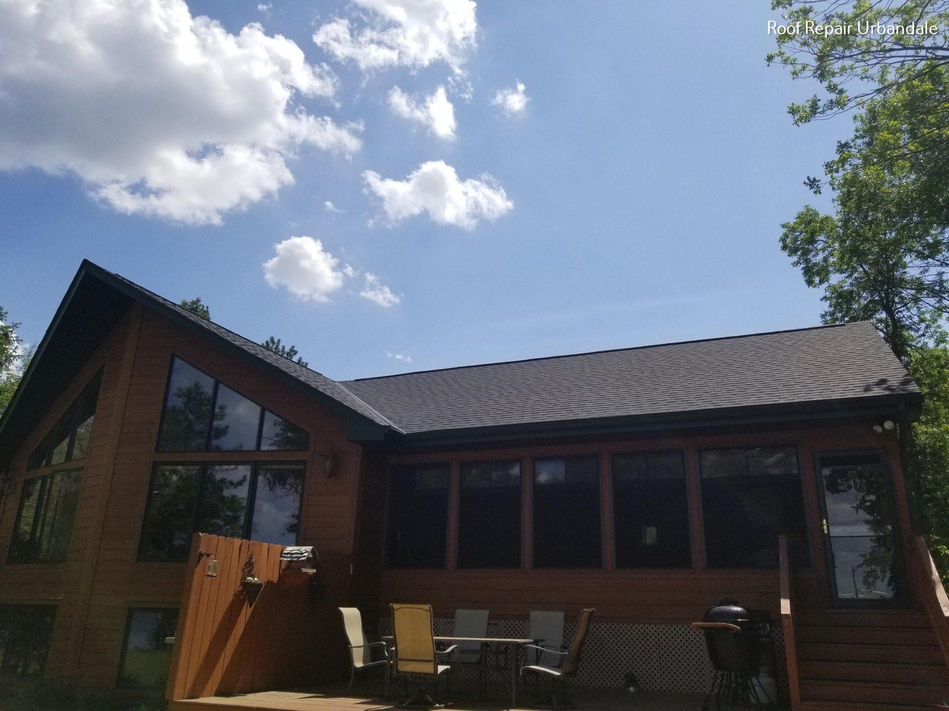 A house with a new roof