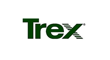 The Trex logo in dark green, featuring the brand name with a stylized, striped 'x'.