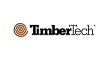 The TimberTech logo, featuring a brown circular swirl icon to the left of the brand name in black text.