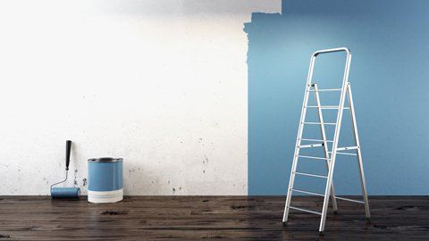Blue paint for interior home painting