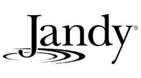 A black and white logo for jandy on a white background.