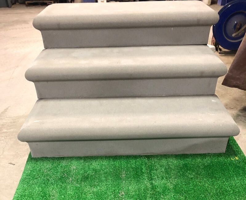 front view of concrete step