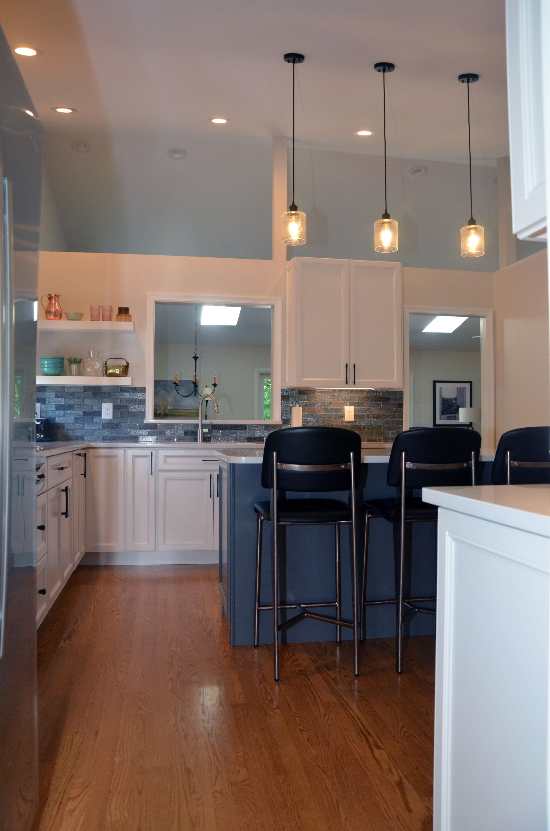 Blue kitchen remodel