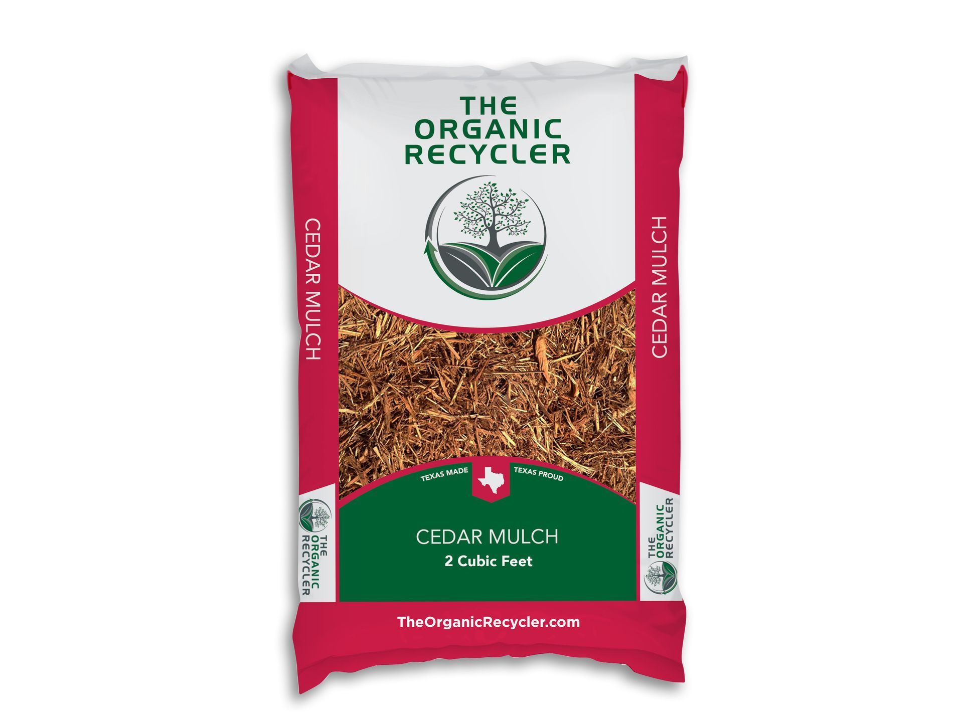 Bag of Chestnut Cedar Mulch from Whittlesey Landscape Supplies.