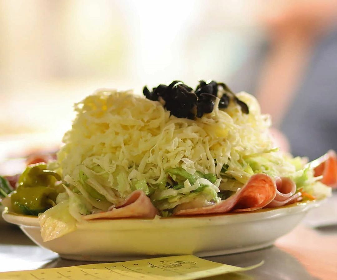 A close up of a plate of food on a table.