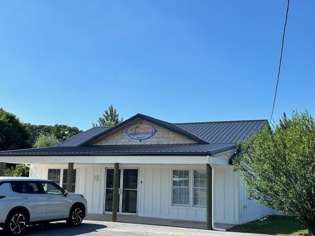 Black Metal Roof w/ Real Cedar Siding installed in Long Neck DE for the Paradise Companies