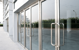 Commercial glass door