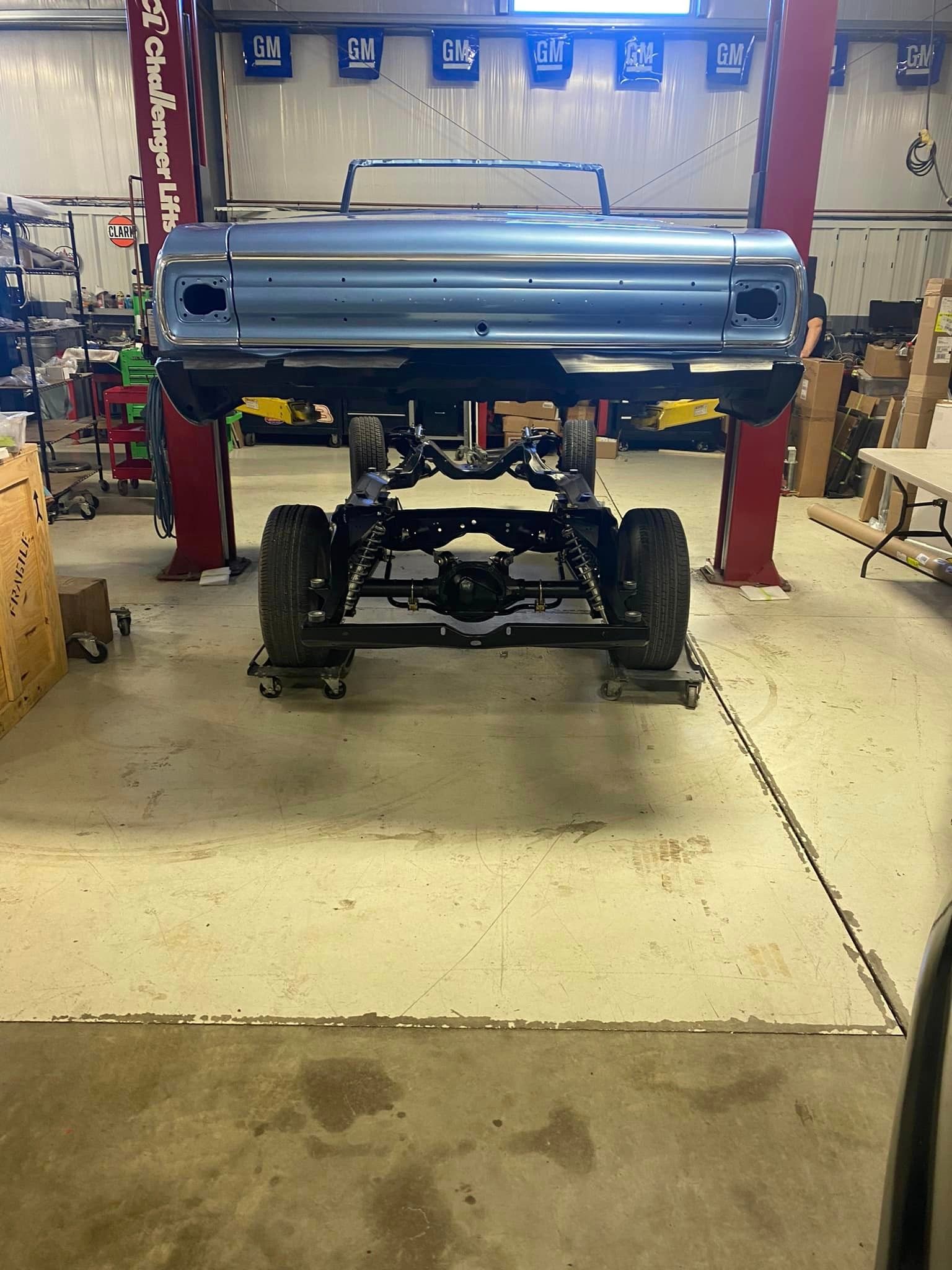 Major chassis body on works