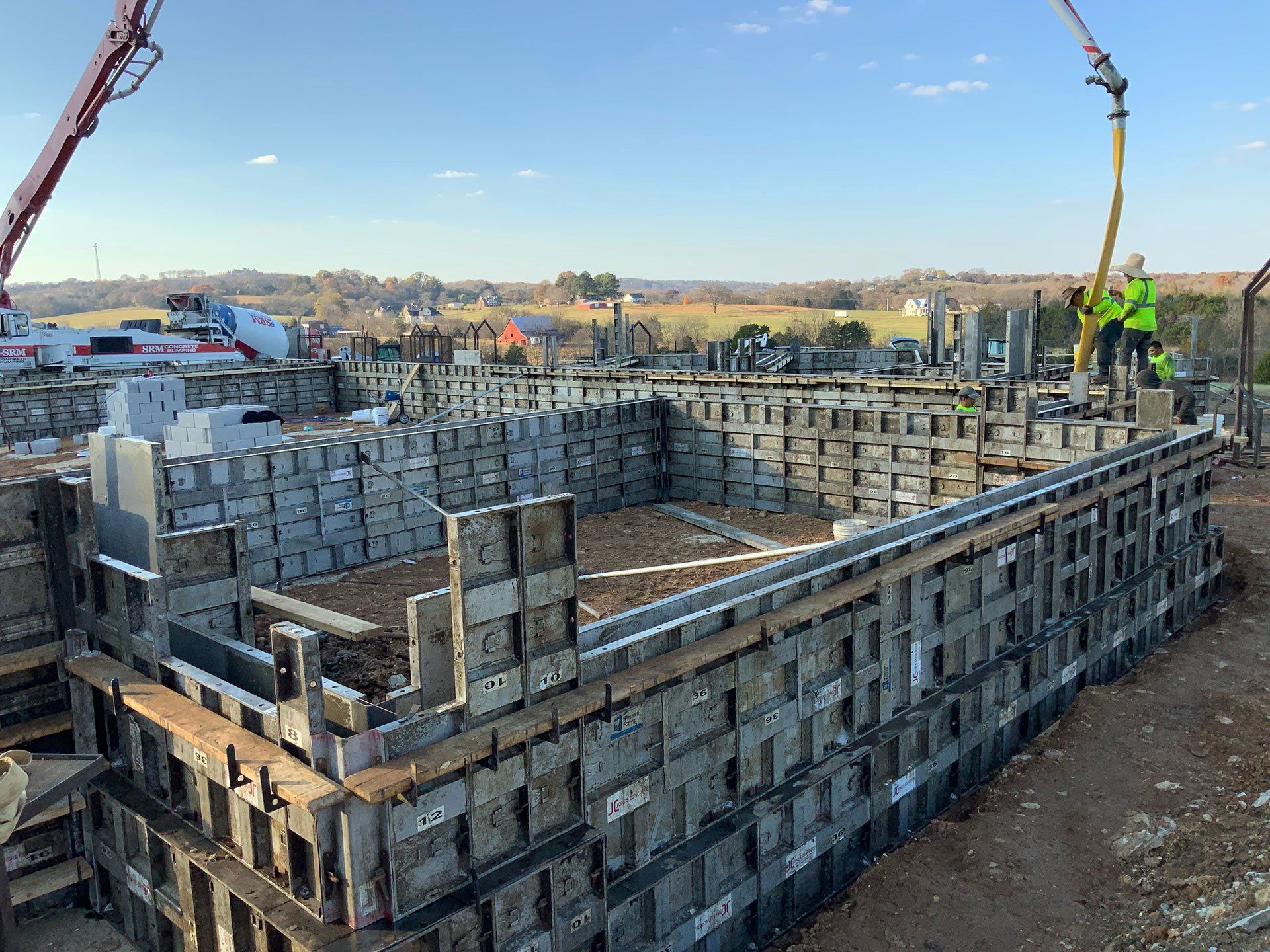 High-quality poured walls construction