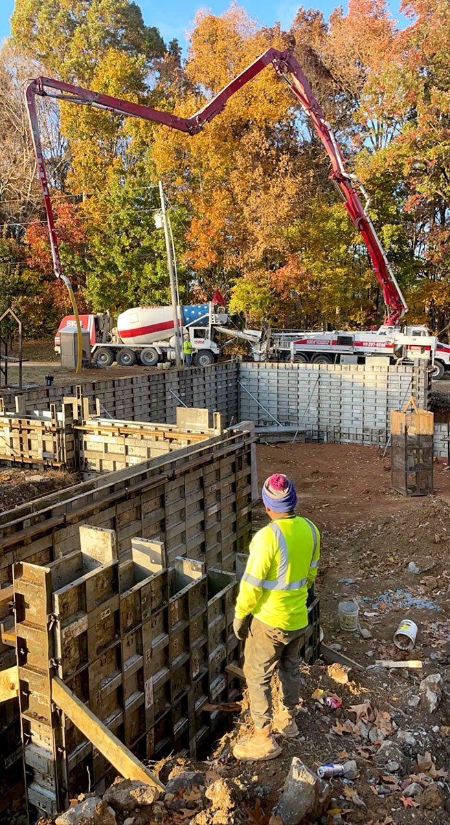 Poured walls construction