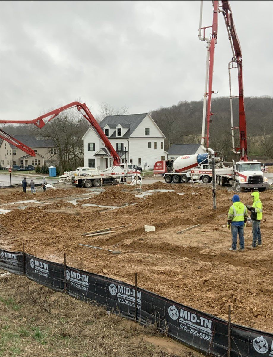 On-going footings construction