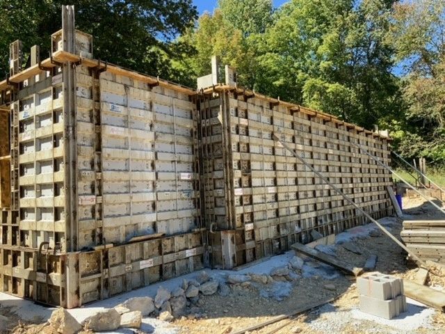 Poured concrete walls construction