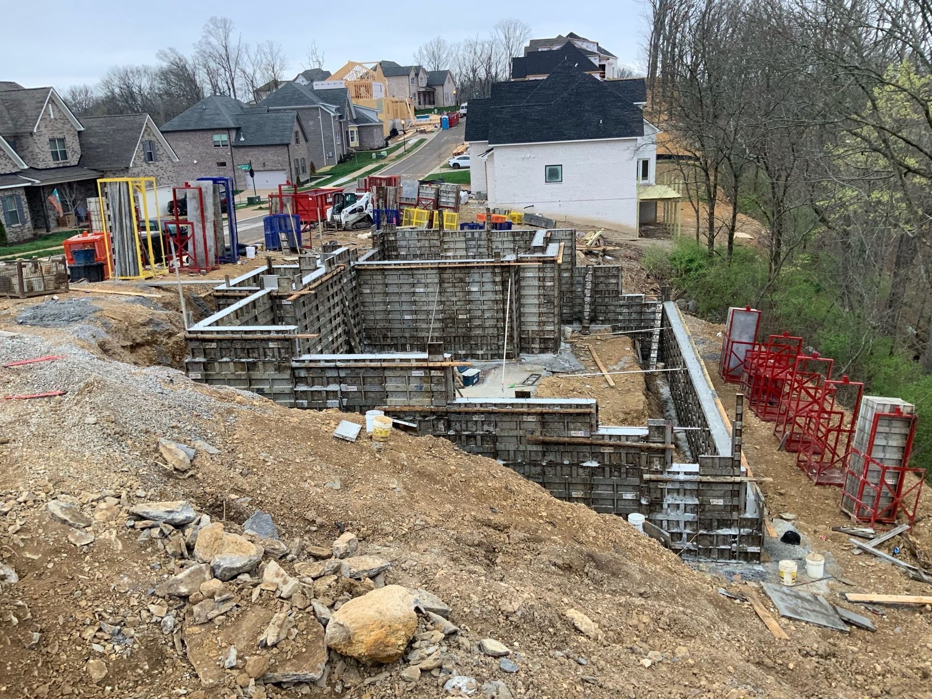 Poured wall construction