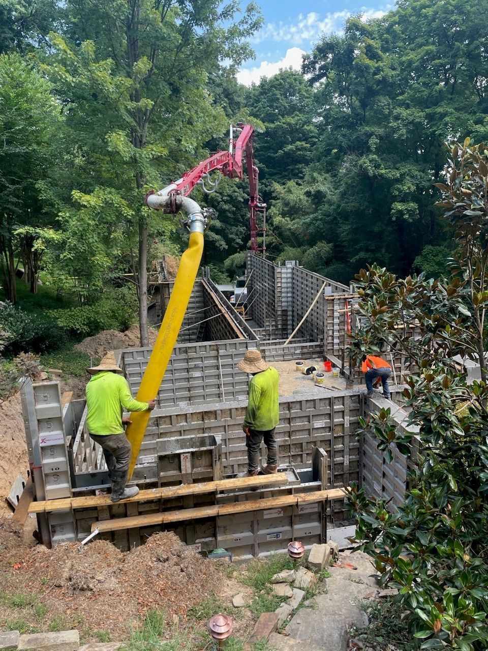 concrete service in progress