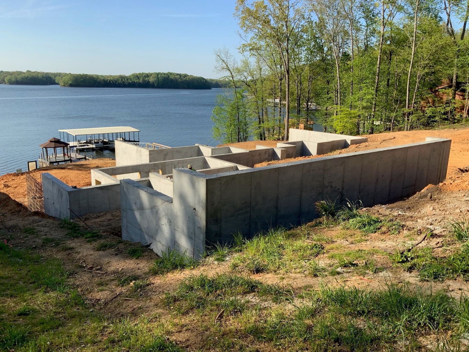 Poured wall construction