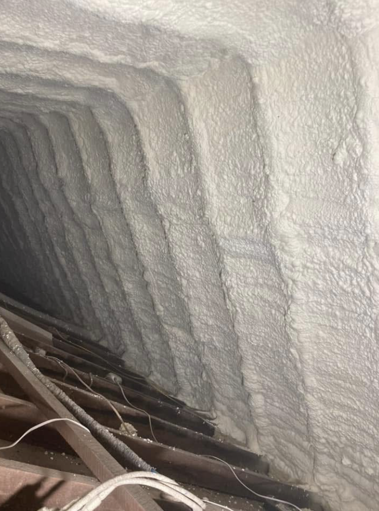 A room with a lot of foam on the walls and ceiling.