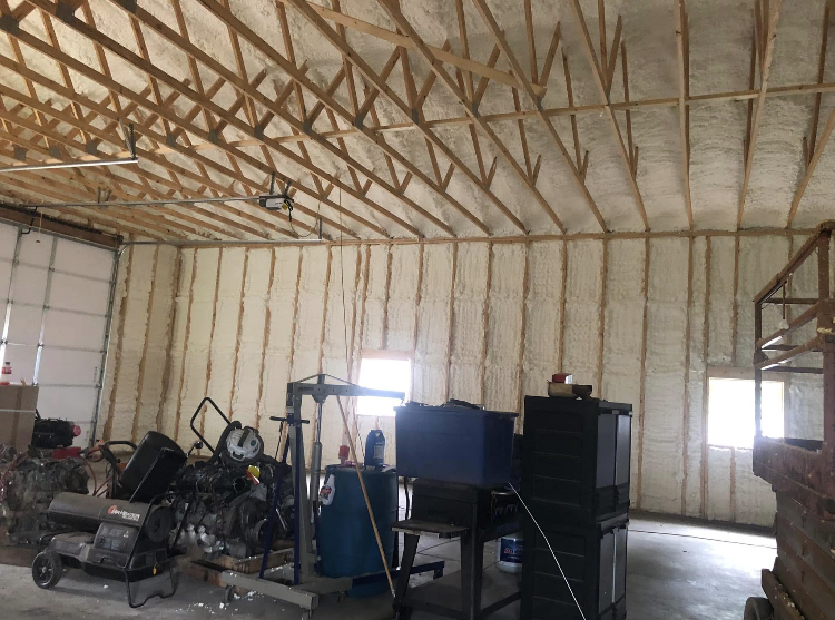 A large room with a lot of foam on the walls and ceiling.
