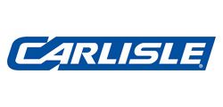 Carlisle logo in white text on a blue rectangular background.