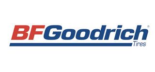 BFGoodrich Tires logo in red, blue, and black text with a blue underline