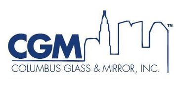 CGM Columbus Glass & Mirror, Inc. logo in blue with a city skyline outline