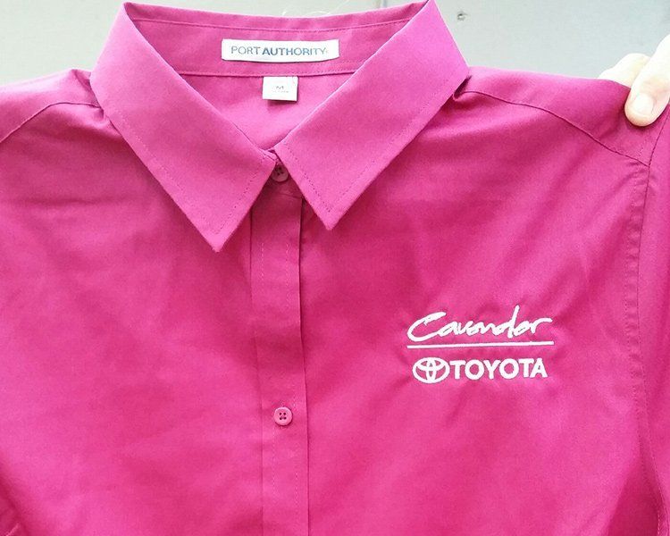 embroidery shirt cavender pink