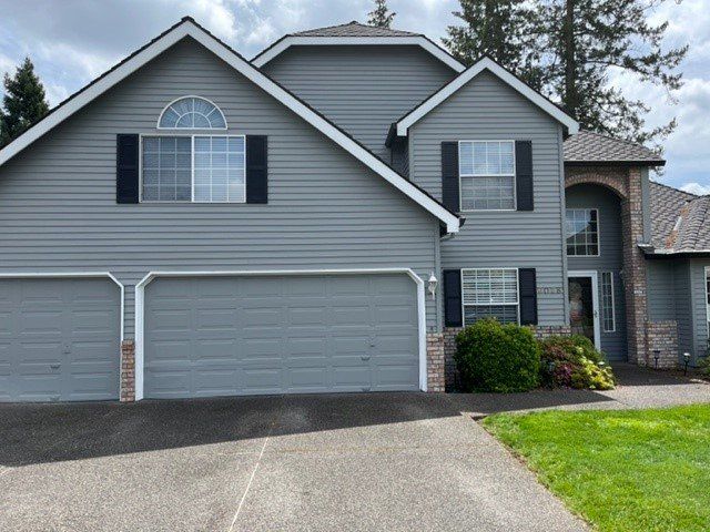 Outdoor blue house painting