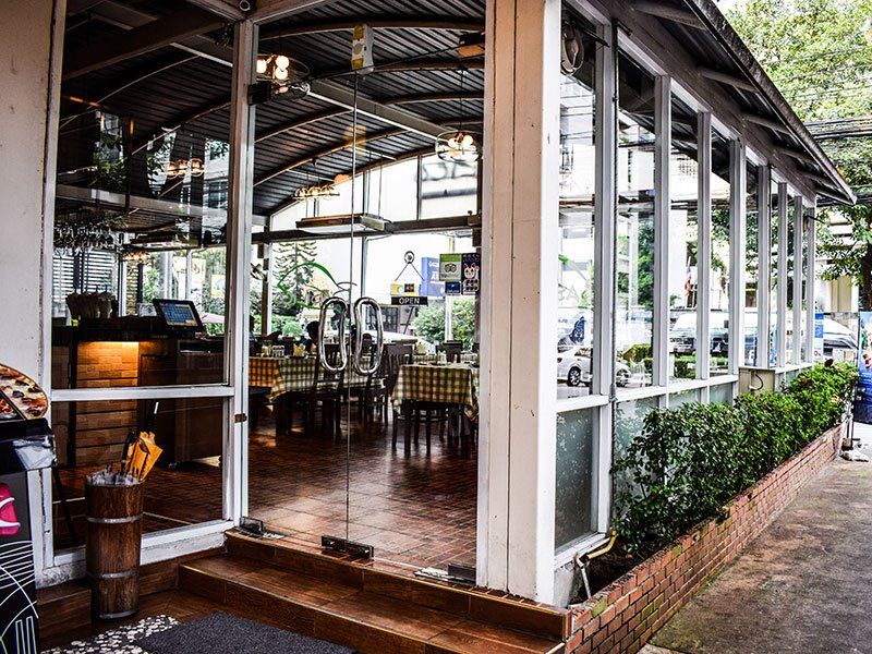 commercial glass door