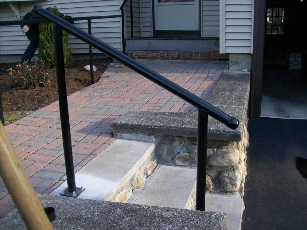 Outdoor stair railing