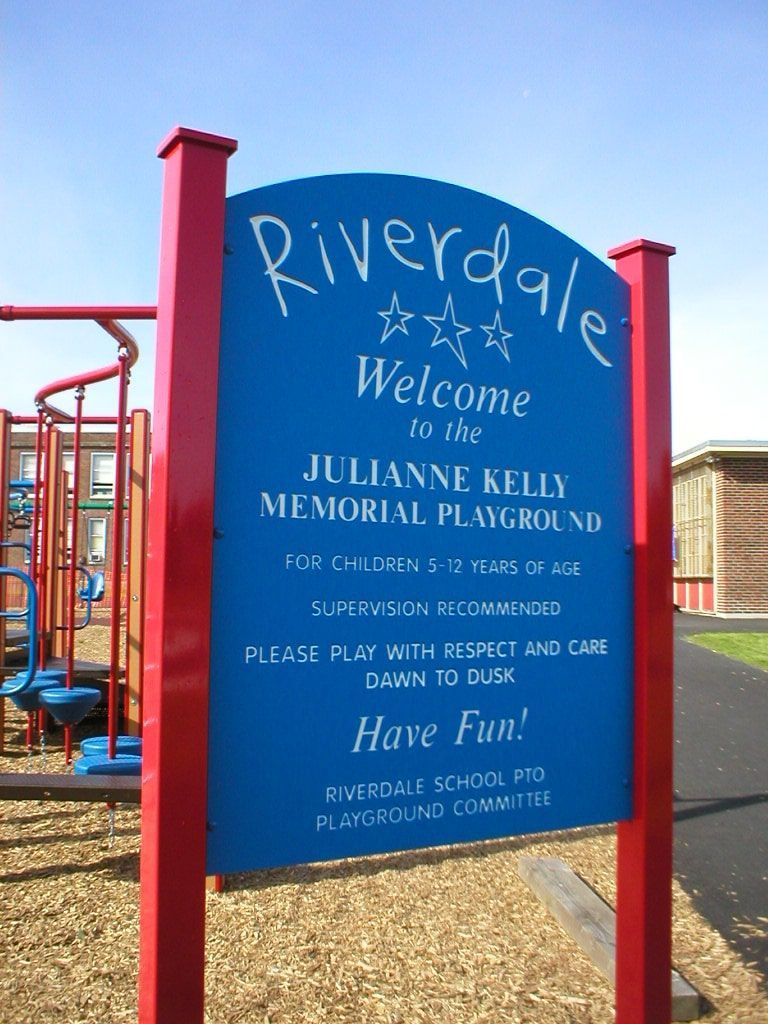 Riverdale playground sign