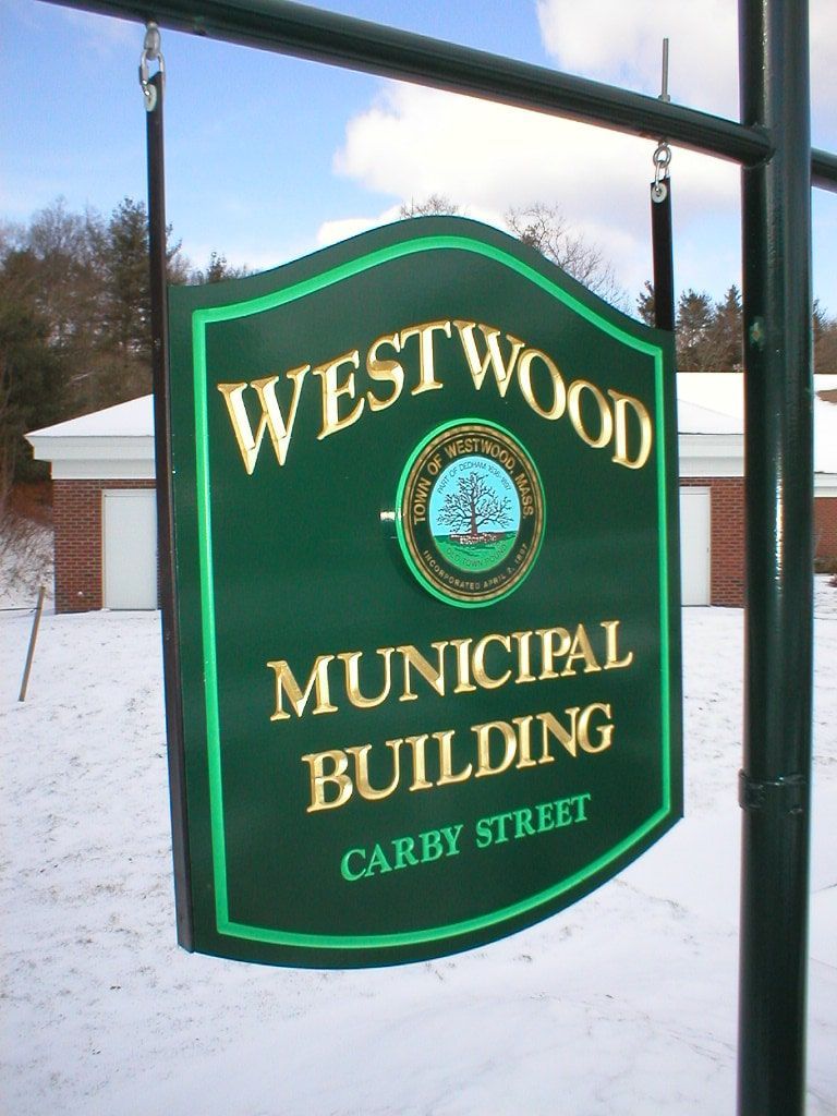 Westwood Municipal Building sign