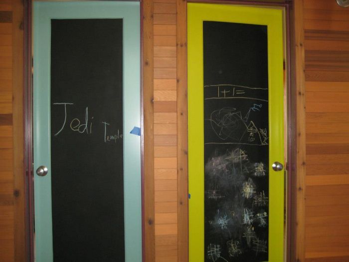 Chalkboard Paint Doors