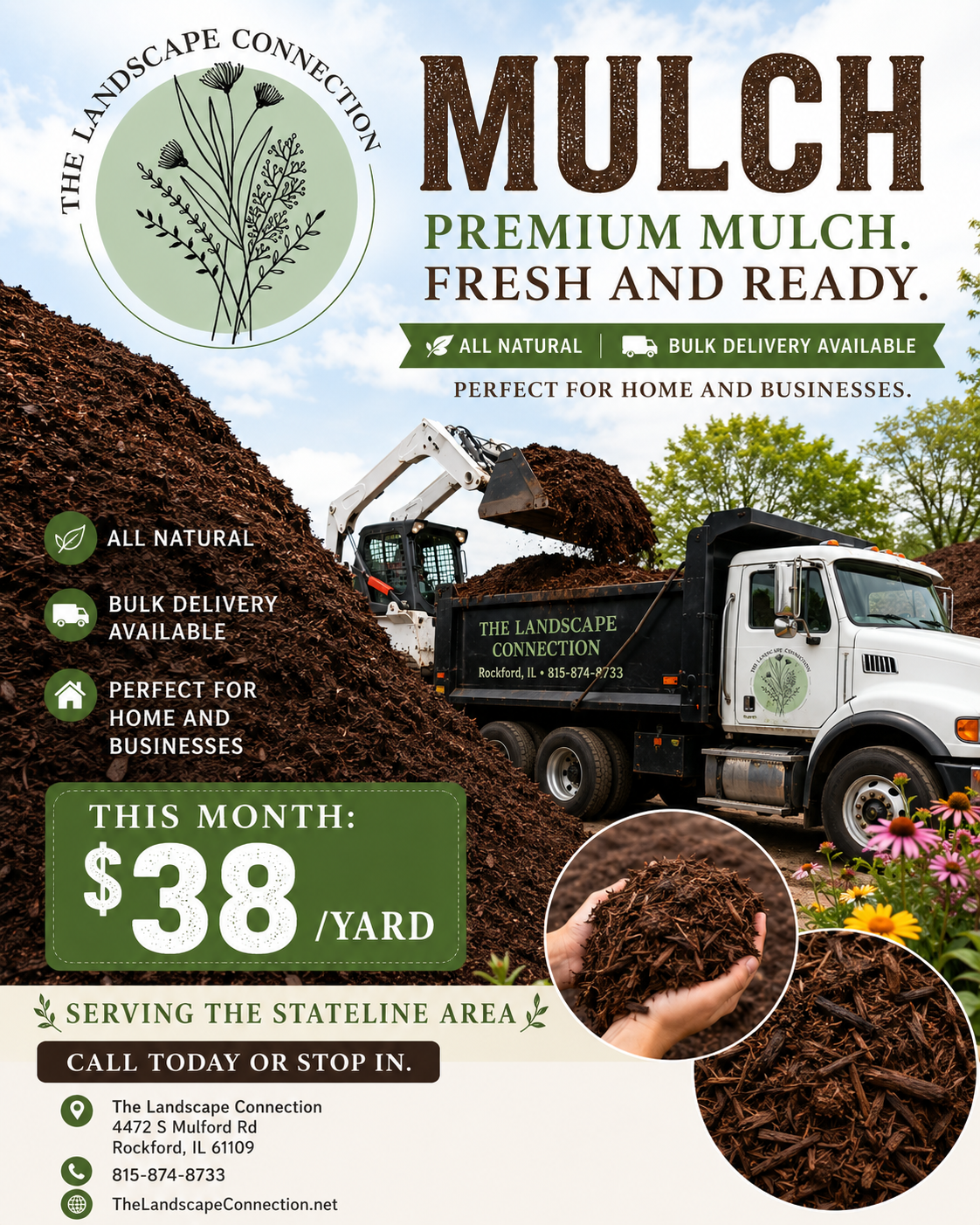 Propane refill ad: Tuesdays & Fridays, $14.76, The Landscape Connection, 4472 S. Mulford Rd.