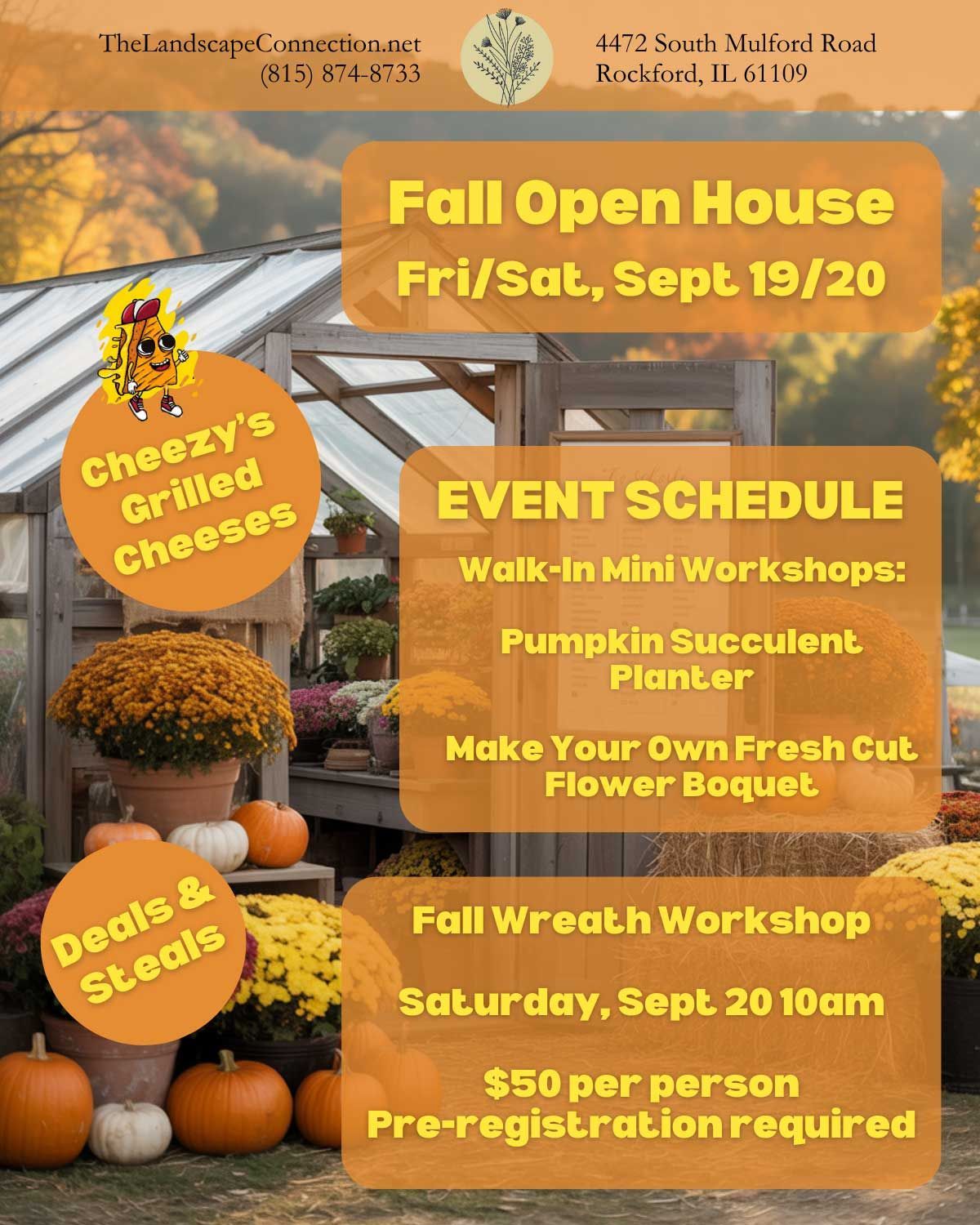 fall open house event schedule