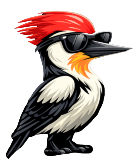 Woodpecker with red head