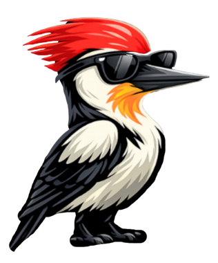 Woodpecker with red head