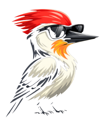 Woodpecker with red head