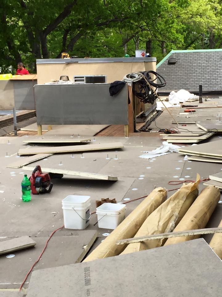 A roof with a lot of pieces of wood on it