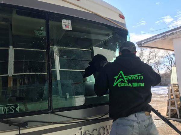 Action Glass & Mirror automotive glass work