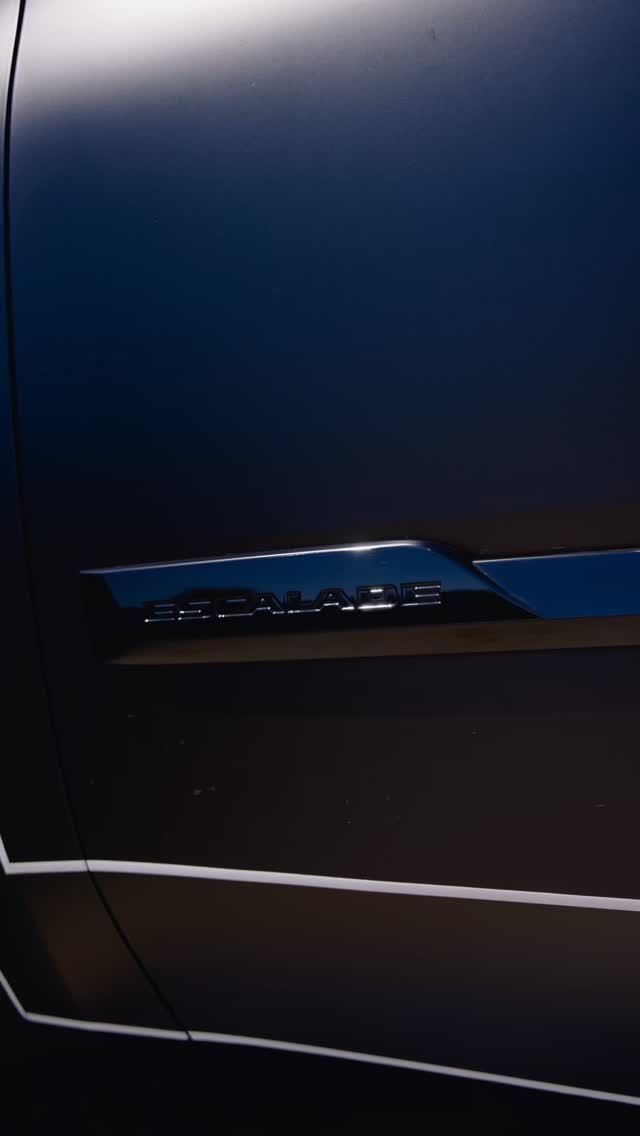 Close-up of a black car door with a chrome trim and white accent lines.