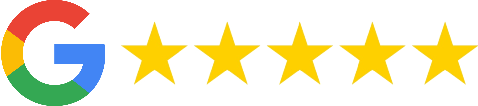 Google Logo with five stars