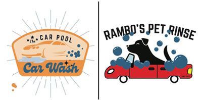 The Car Pool Car Wash | Rambo's Pet Rinse - Logo