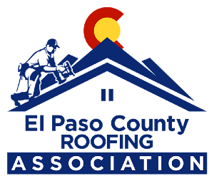 A logo for el paso county roofing association