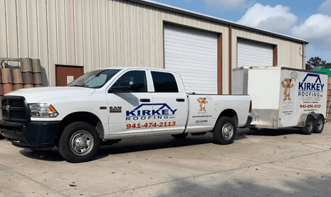 Kirkey Roofing Inc service vehicle