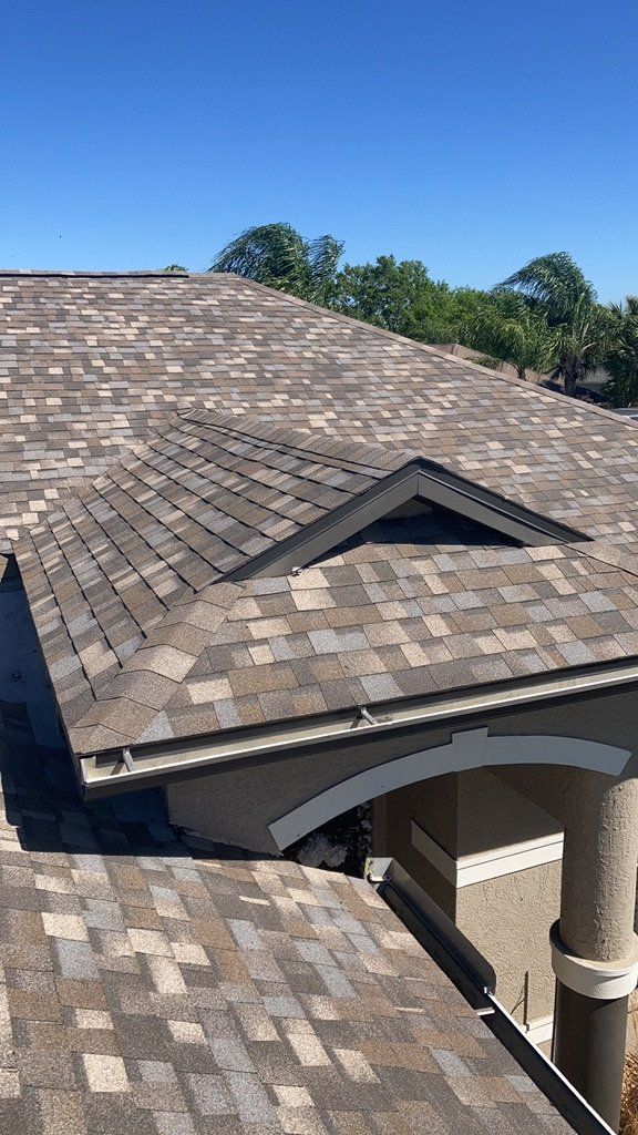 Shingle roofing with sand dune color